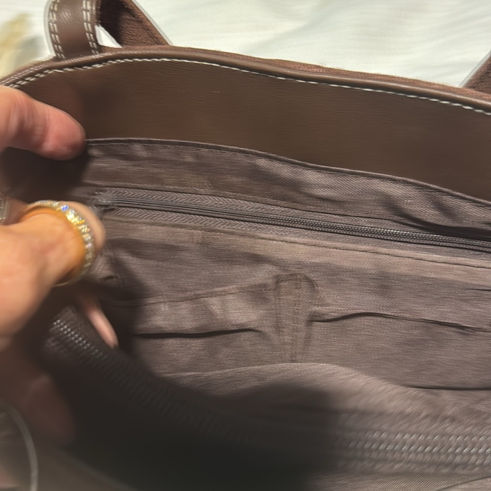 Stylish Brown and Cream Women's Bag - Picture 7 of 7